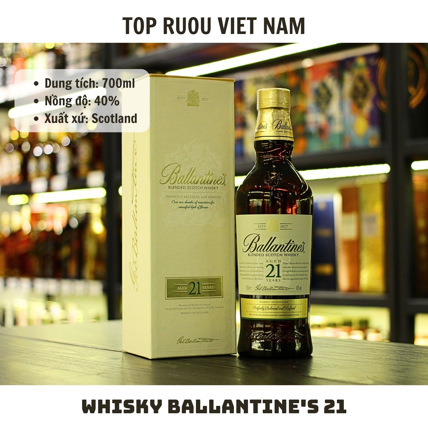 Whisky Ballantine's 21 - 700ml - 40% - Scotland