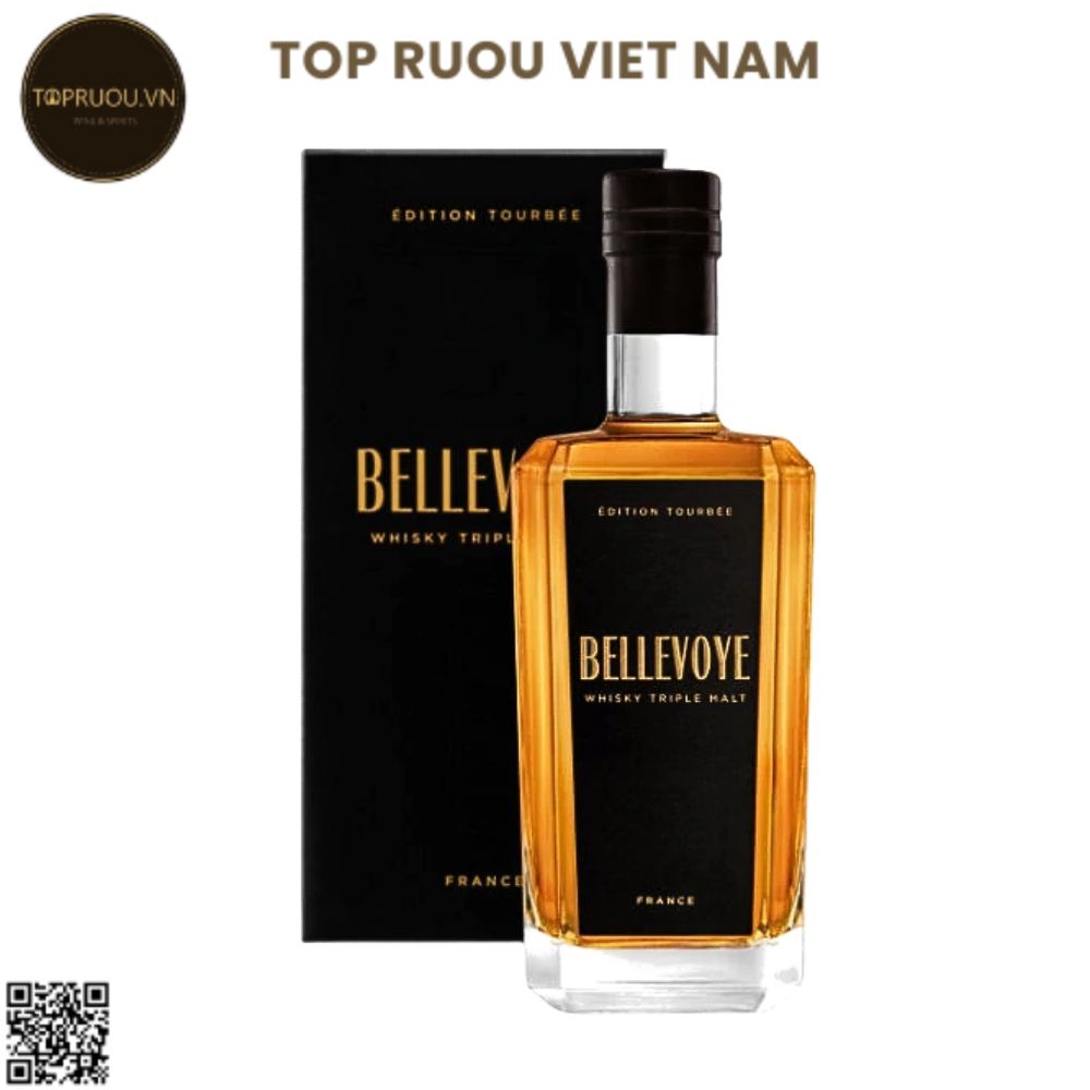 Whisky Bellevoye Edition Tourbee (Tem Đen) - 700ml - 43% - Pháp