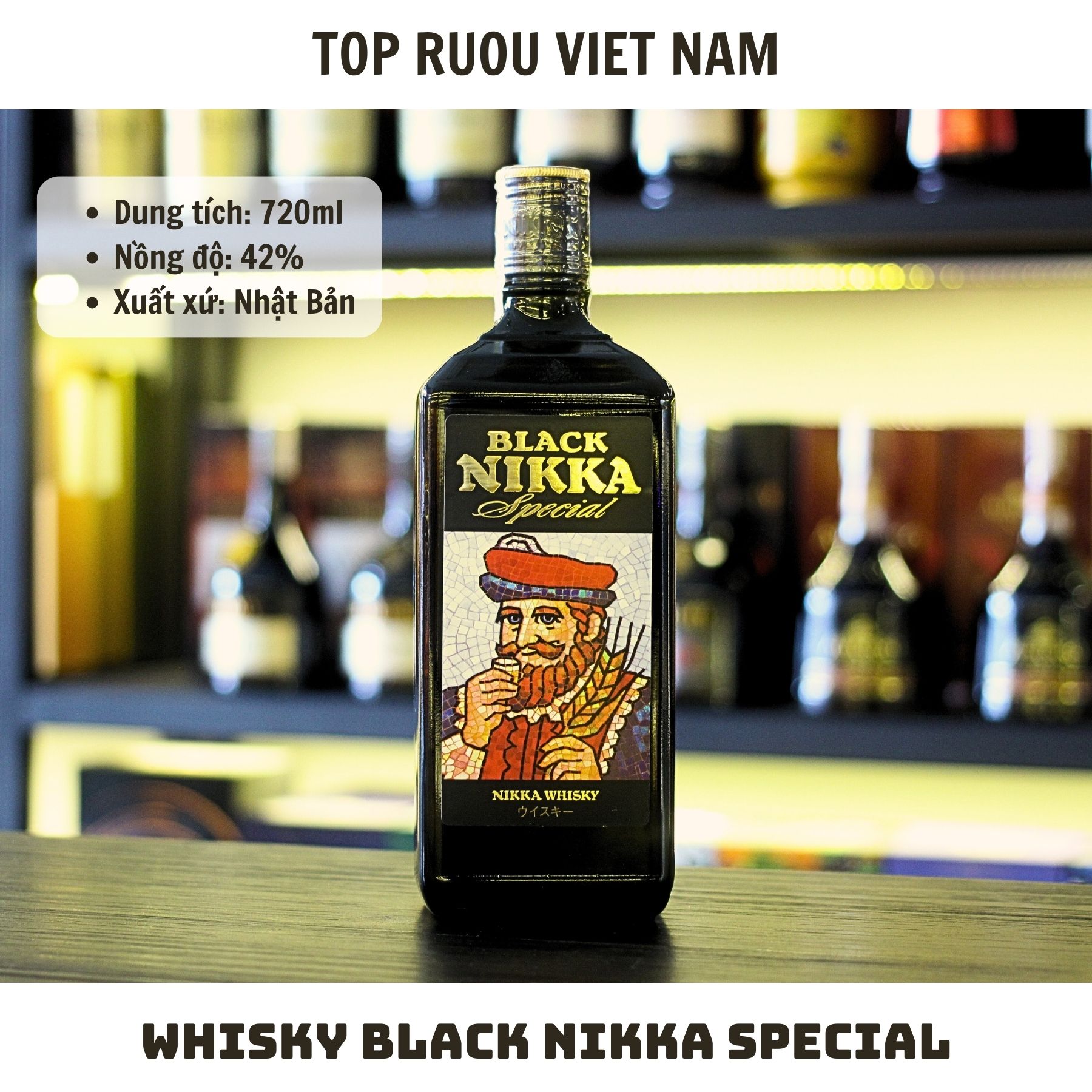 Whisky Black Nikka Special - 720ml - 42% - Nhật Bản