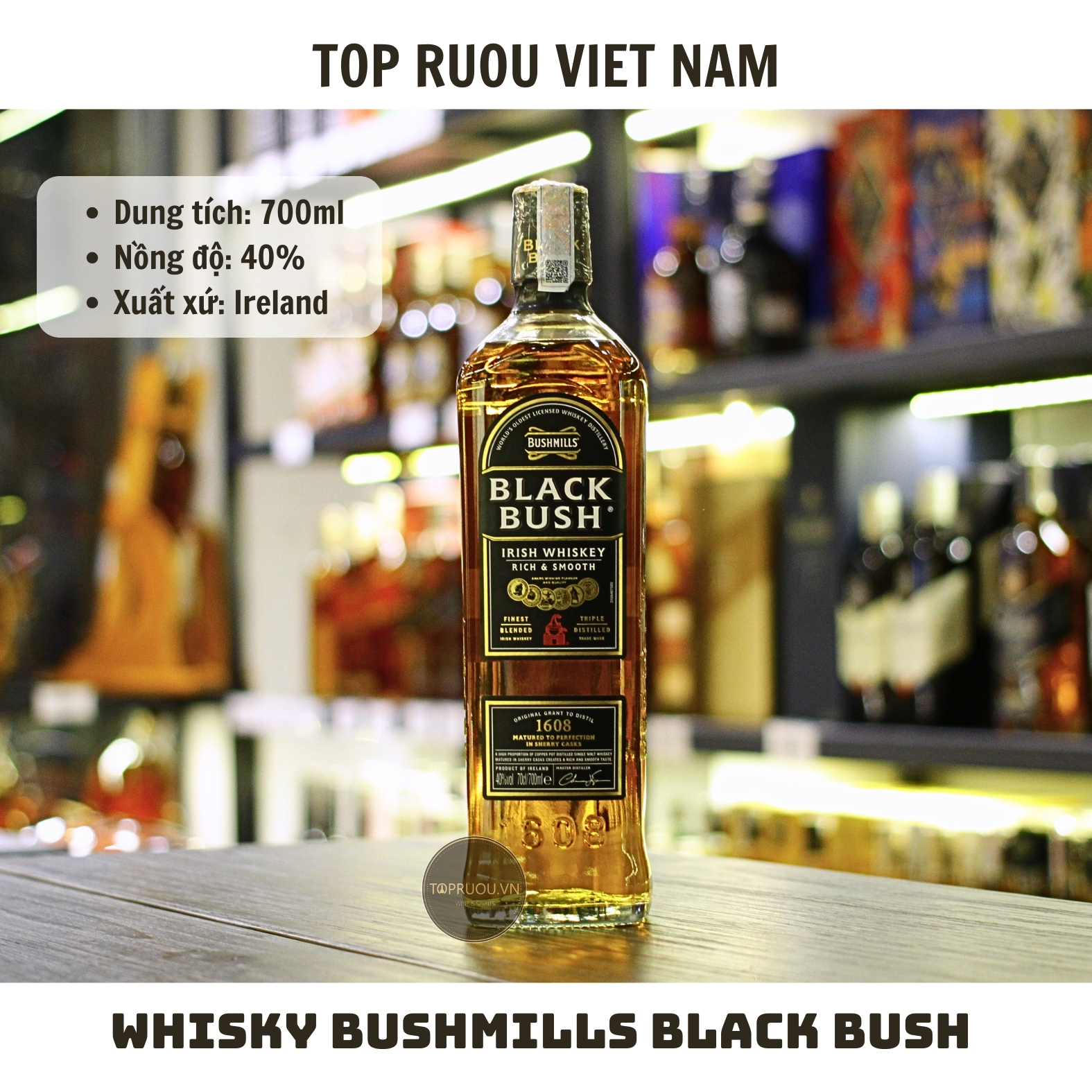 Whisky Bushmills Black Bush - 700ml - 40% - Ireland
