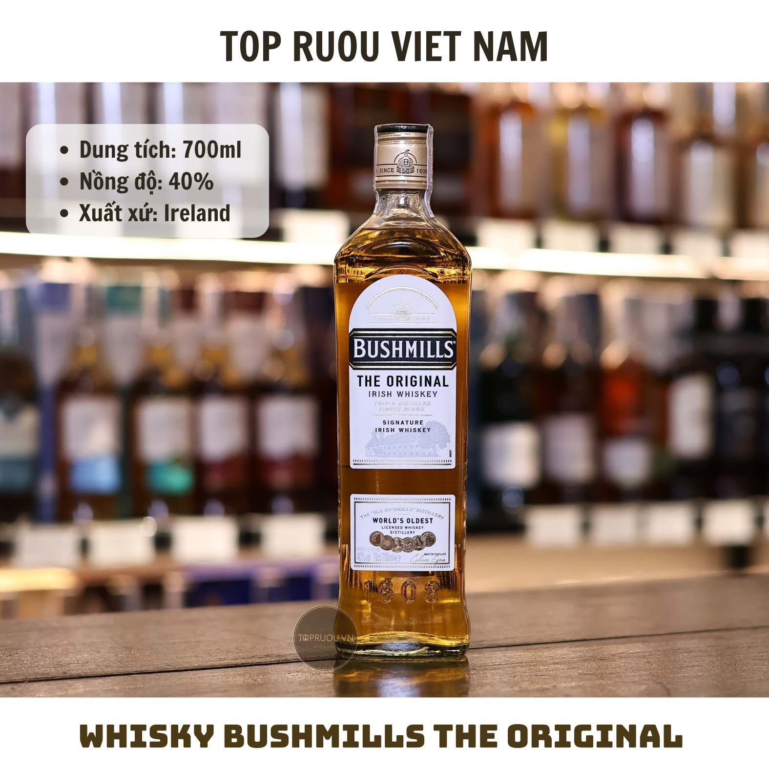 Whisky Bushmills The Original Irish - 700ml - 40% - Ireland