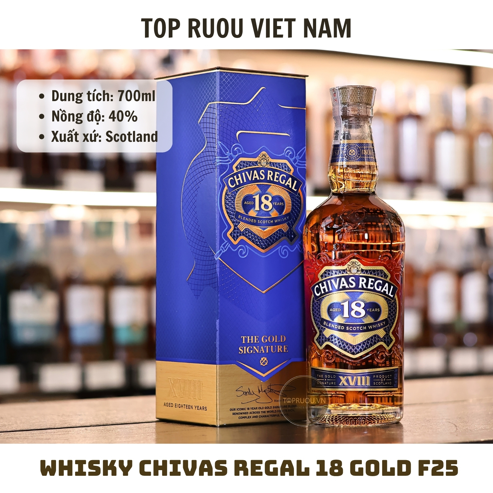 Whisky Chivas Regal 18 Gold F25 - 700ml - 40% - Scotland
