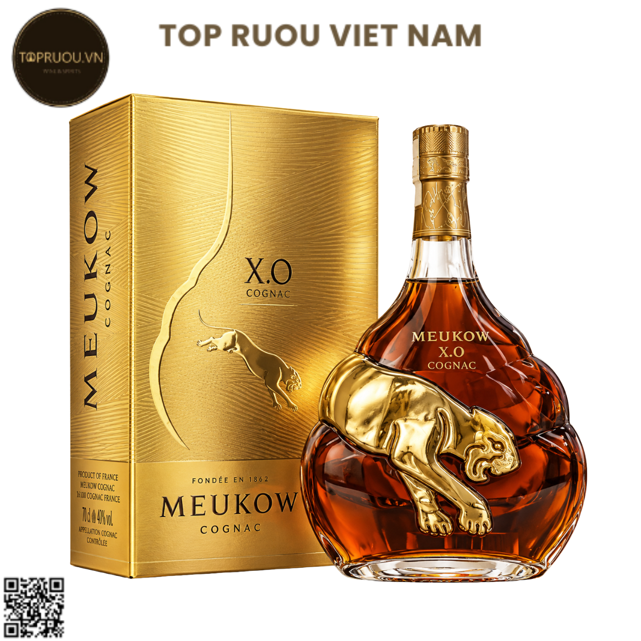 Cognac Meukow XO - 700ml - 40% - Pháp
