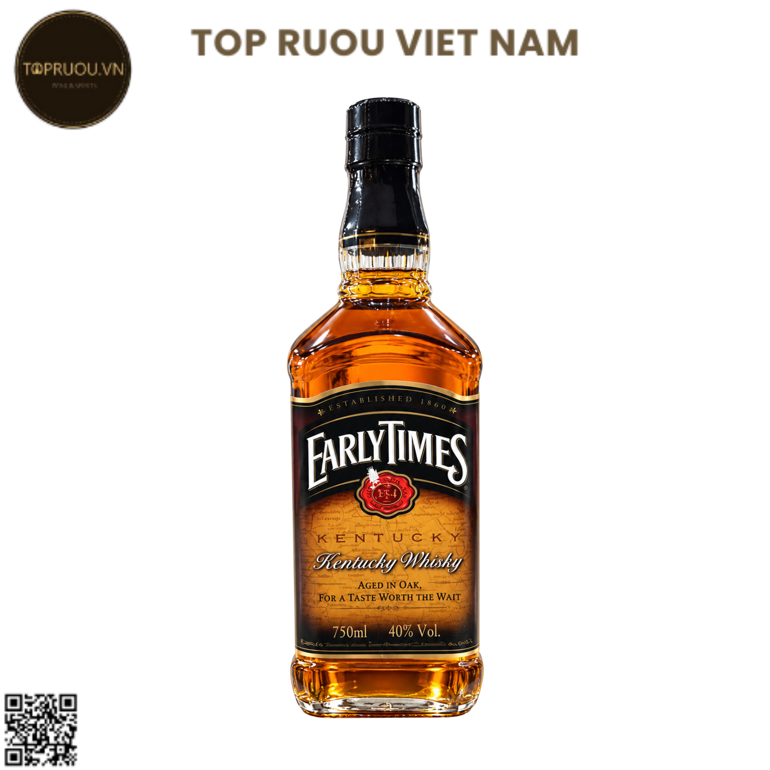 Whisky Early Times Kentucky - 750ml - 40% - Mỹ