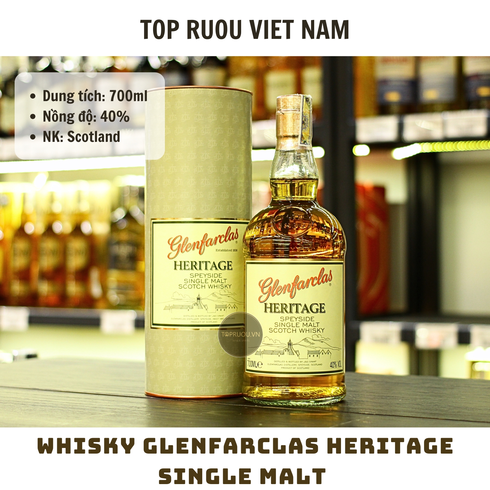 Whisky Glenfarclas Heritage Single Malt - 700ml - 40% - Scotland