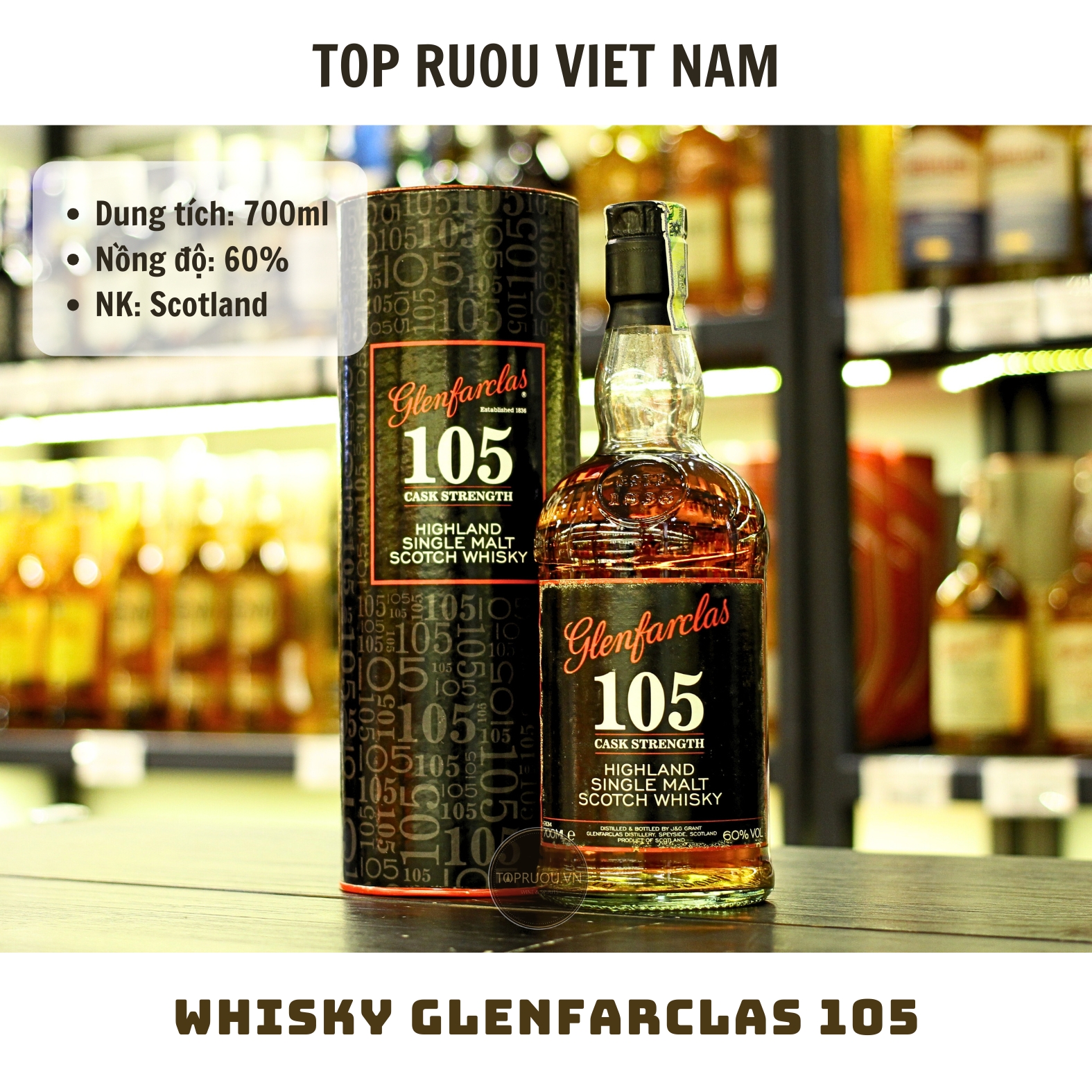 Whisky Glenfarclas 105 - 1000ml - 60% - Scotland