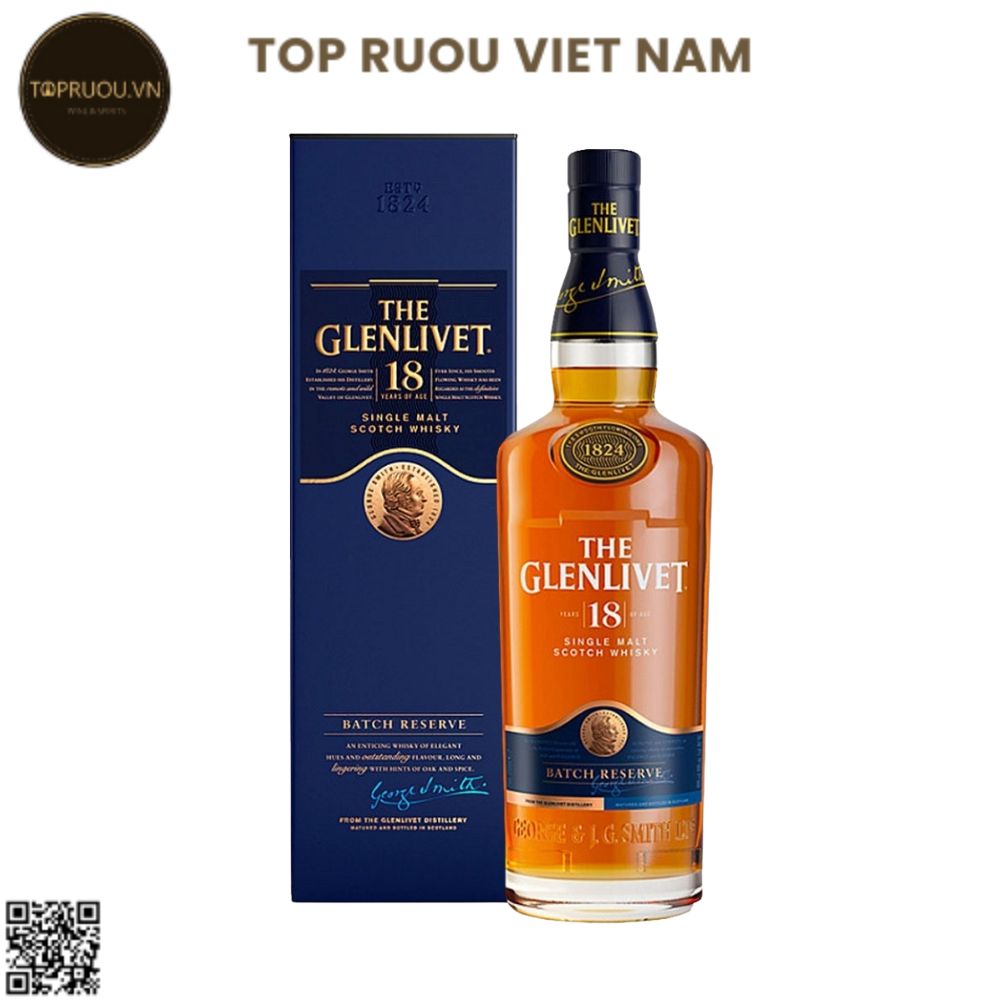 Whisky The Glenlivet 18 Single Malt - 700ml - 40% - Scotland