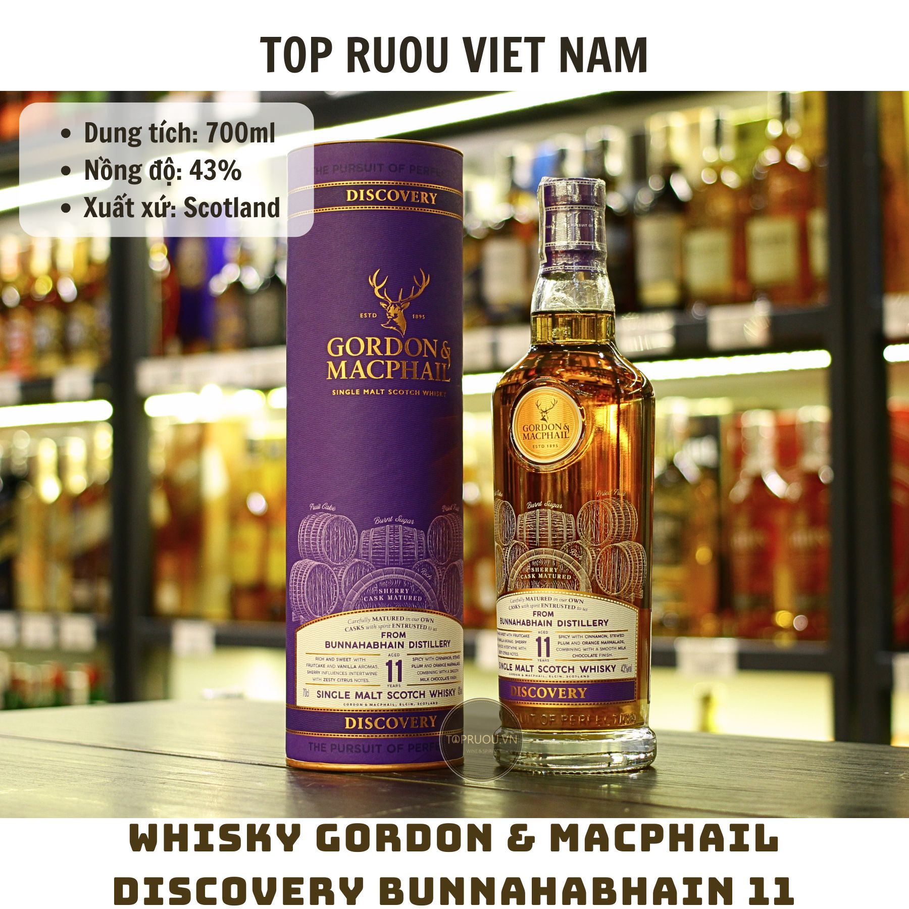 Whisky Gordon & Macphail Discovery Bunnahabhain 11 Single Malt - 700ml - 43% - Scotland