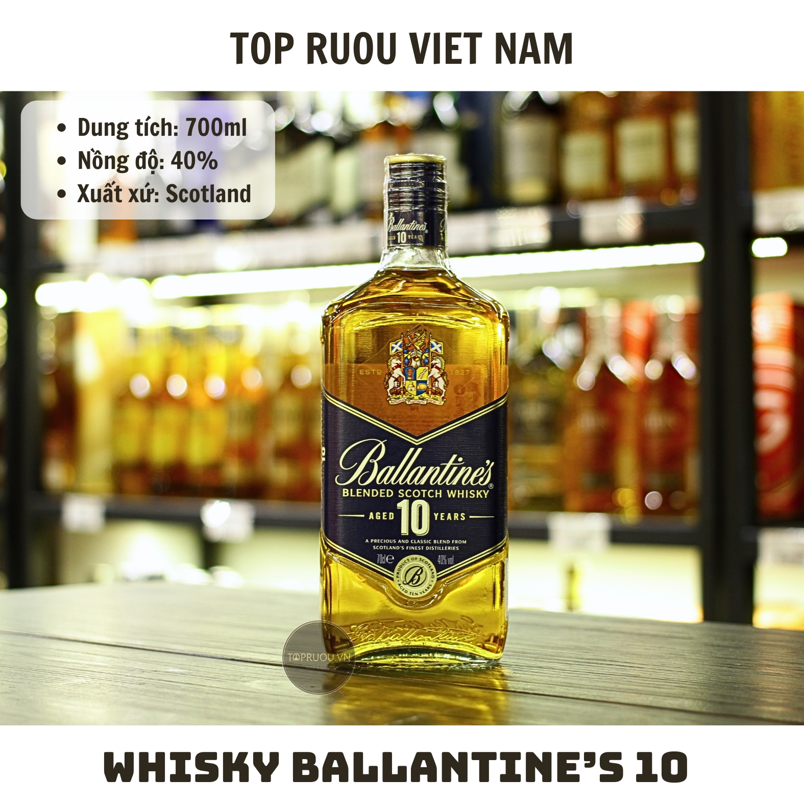 Whisky Ballantine's 10 Years - 700ml - 40% - Scotland