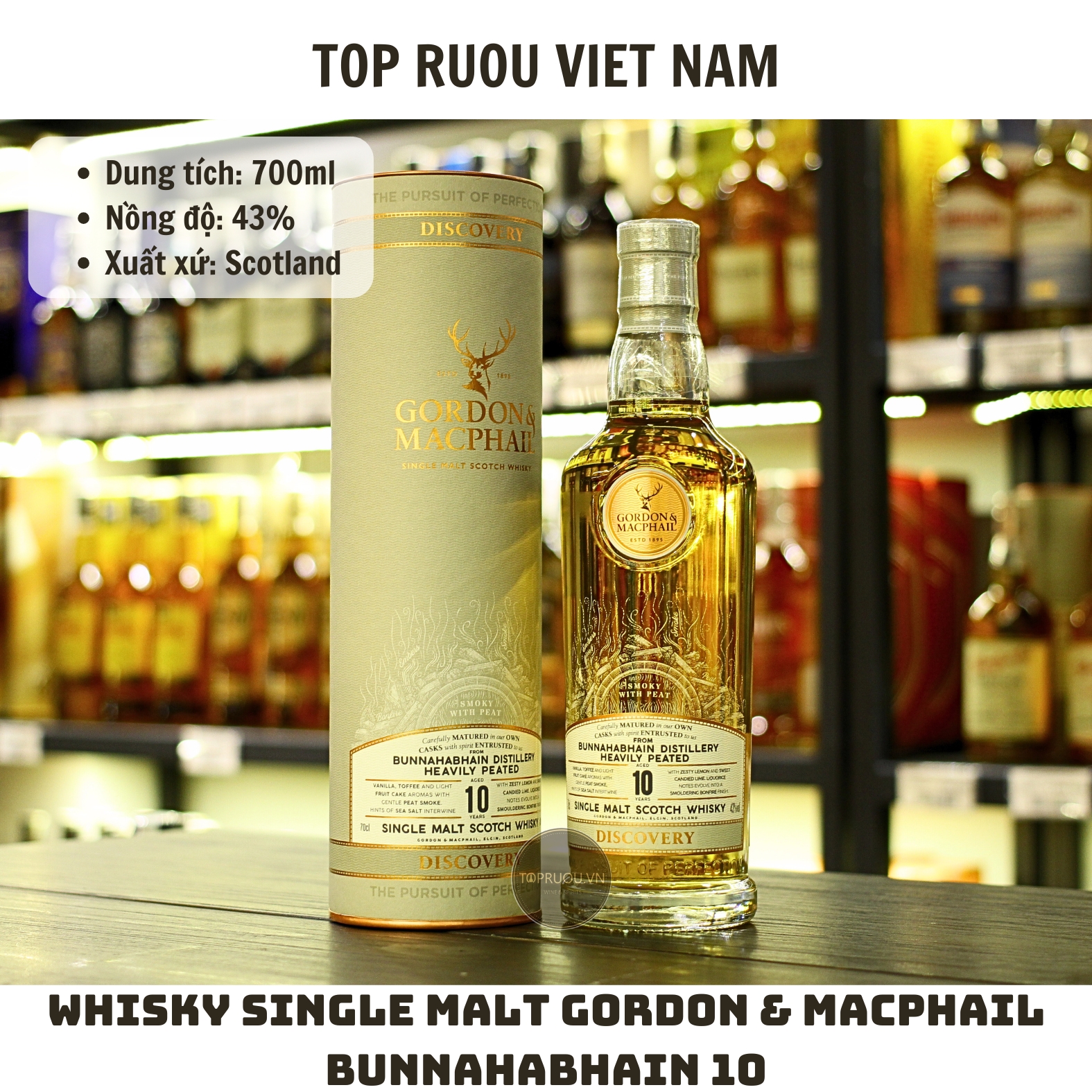Whisky Gordon & Macphail Discovery Bunnahabhain 10 Single Malt - 700ml - 43% - Scotland