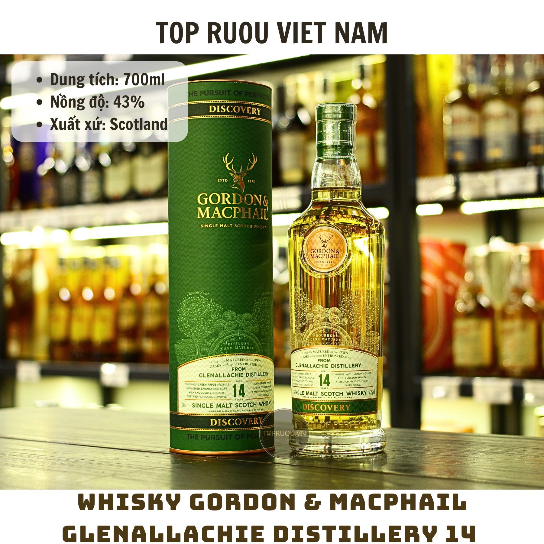 Whisky Gordon & Macphail Glenallachie Distillery 14 Single Malt - 700ml - 43% - Scotland
