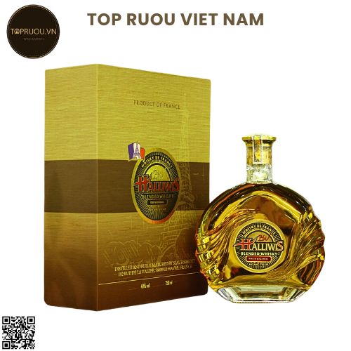 Whisky Halliwis Extra (Kèm Túi Giấy Hãng) - 700ml - 40% - Pháp