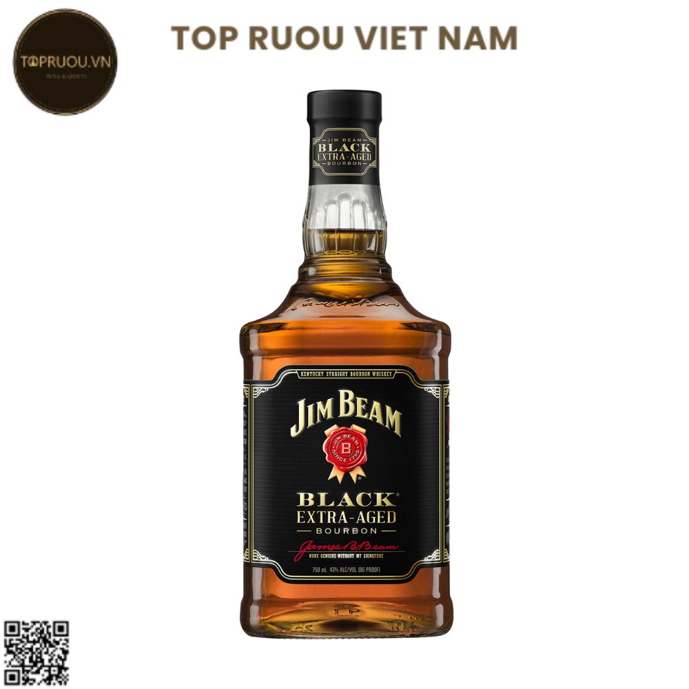 Whisky Jim Beam Black - 700ml - 43% - Mỹ