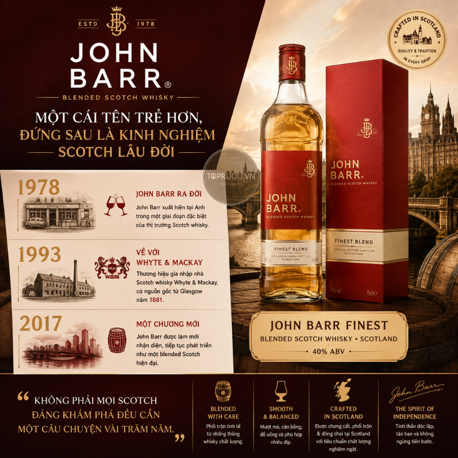 Whisky John Barr Finest Blend - 700ml - 40%- Scotland