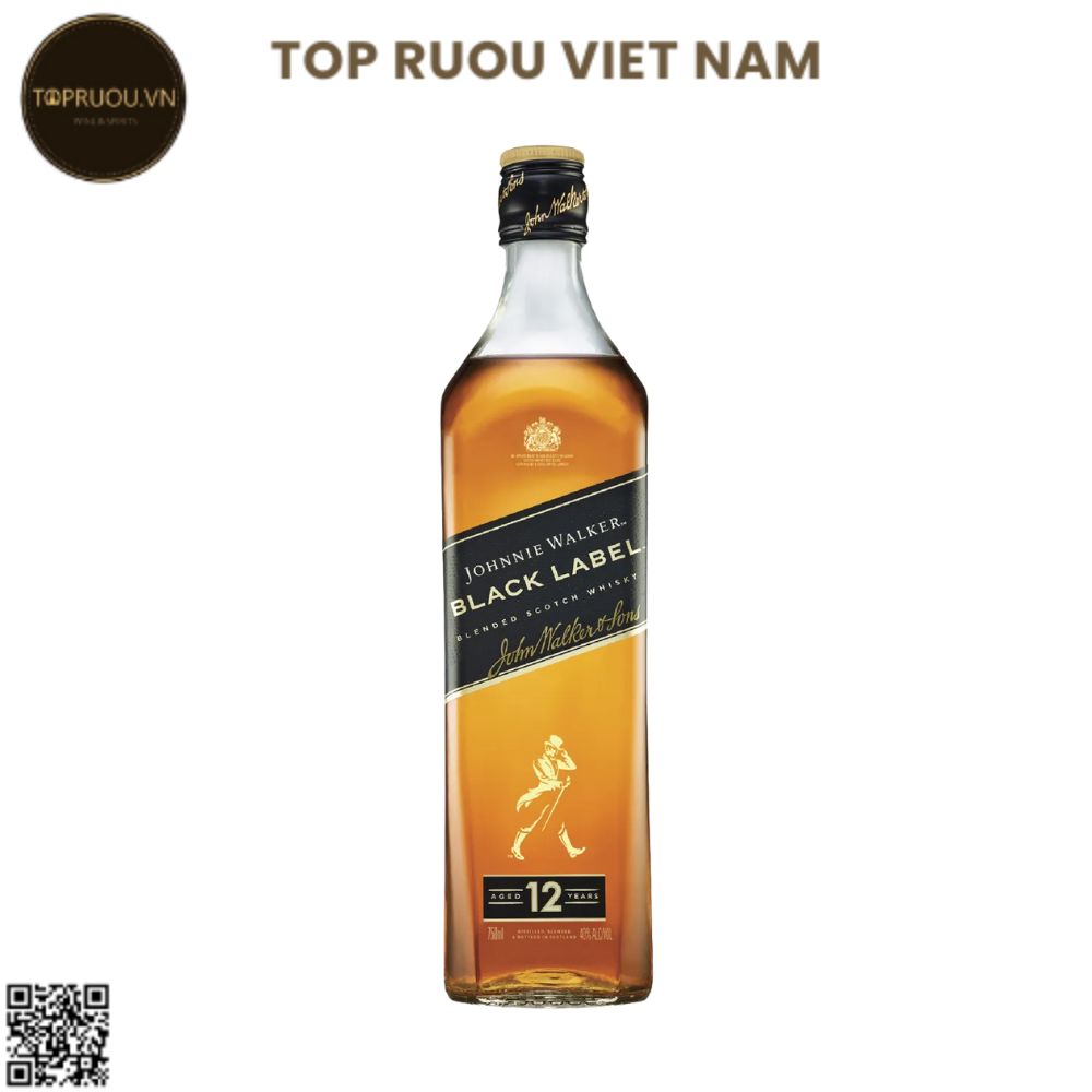Whisky Johnnie Walker Black Label (Không Hộp) - 750ml - 40% - Scotland