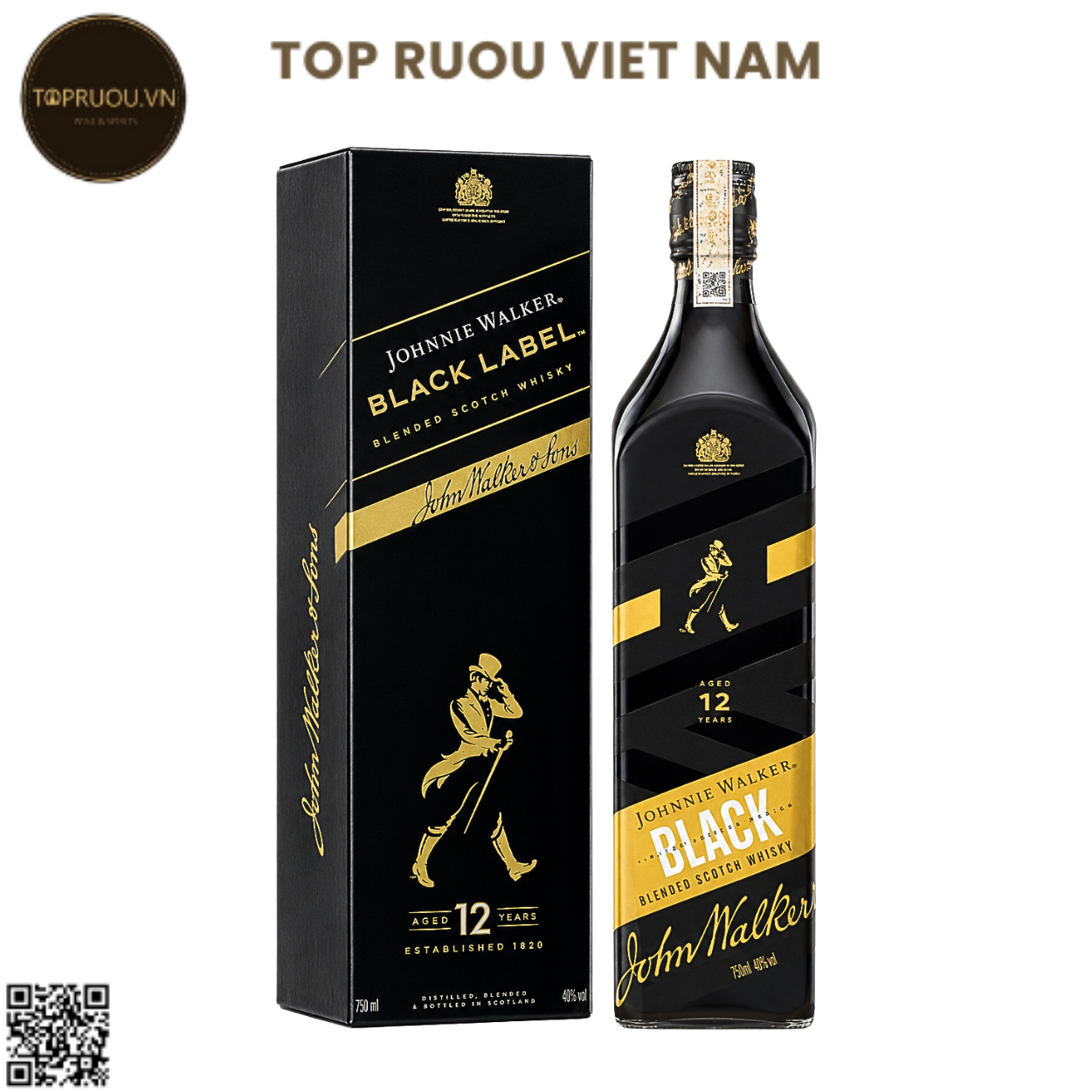 Whisky Johnnie Walker Black Label Icon F23 - 700ml - 40% - Scotland