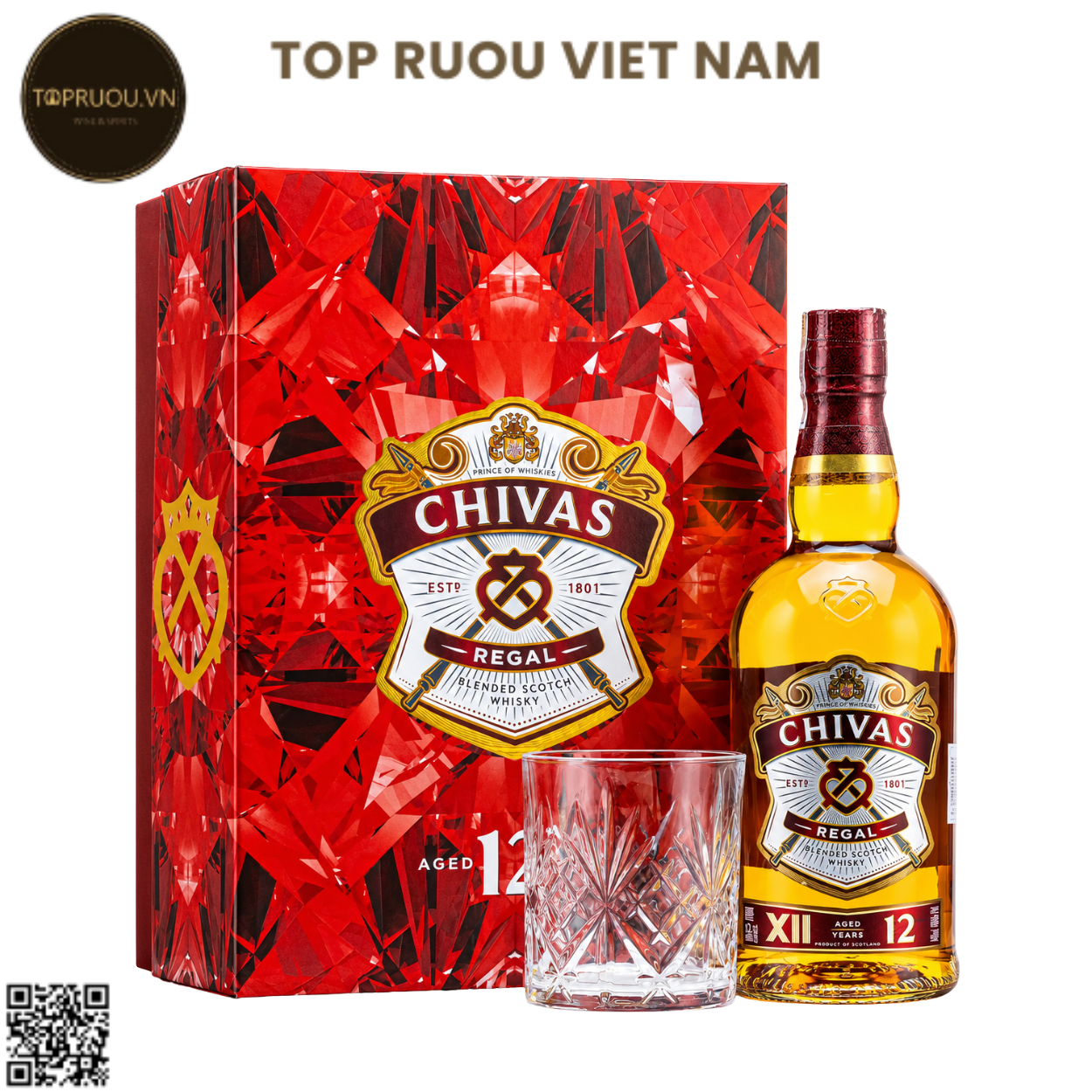 Hộp Qùa Chivas 12 YO F26 - 700ml - 40% - Scotland