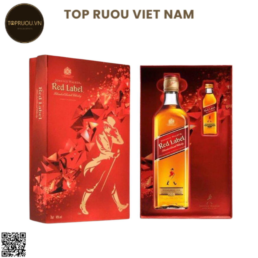 Whisky Johnnie Walker Red Label Hộp Quà F19 (Kèm Túi Giấy Hãng) - 700ml - 40% - Scotland