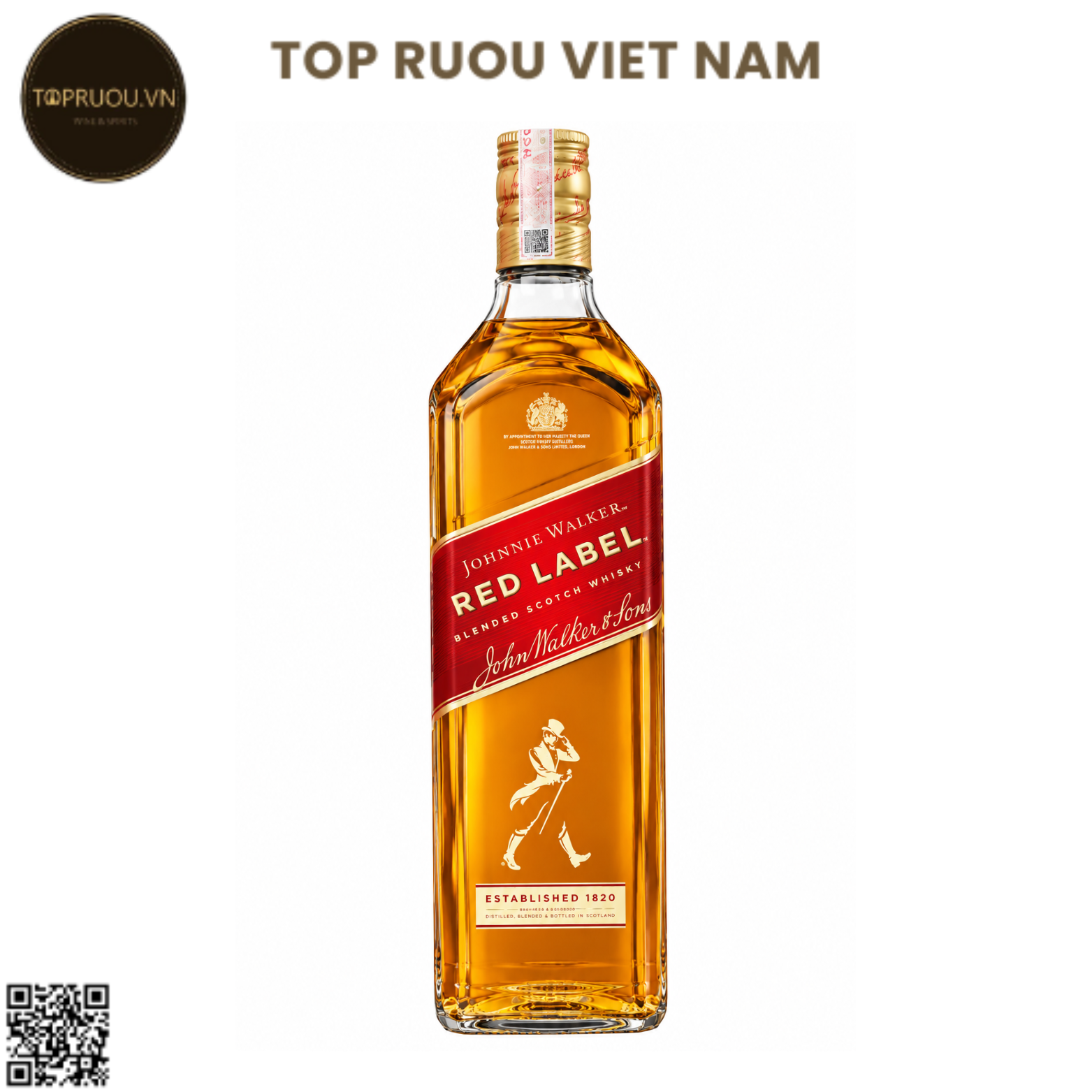 Whisky Johnnie Walker Red Label - 700ml - Không Hộp - 40% - Scotland
