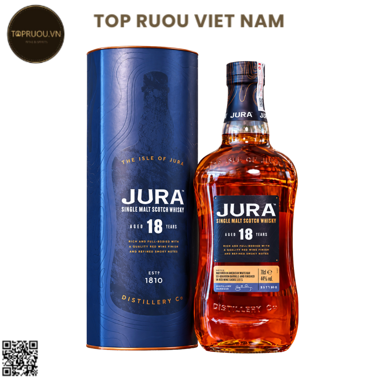 Whisky Jura 18 Single Malt - 700ml - 44% - Scotland