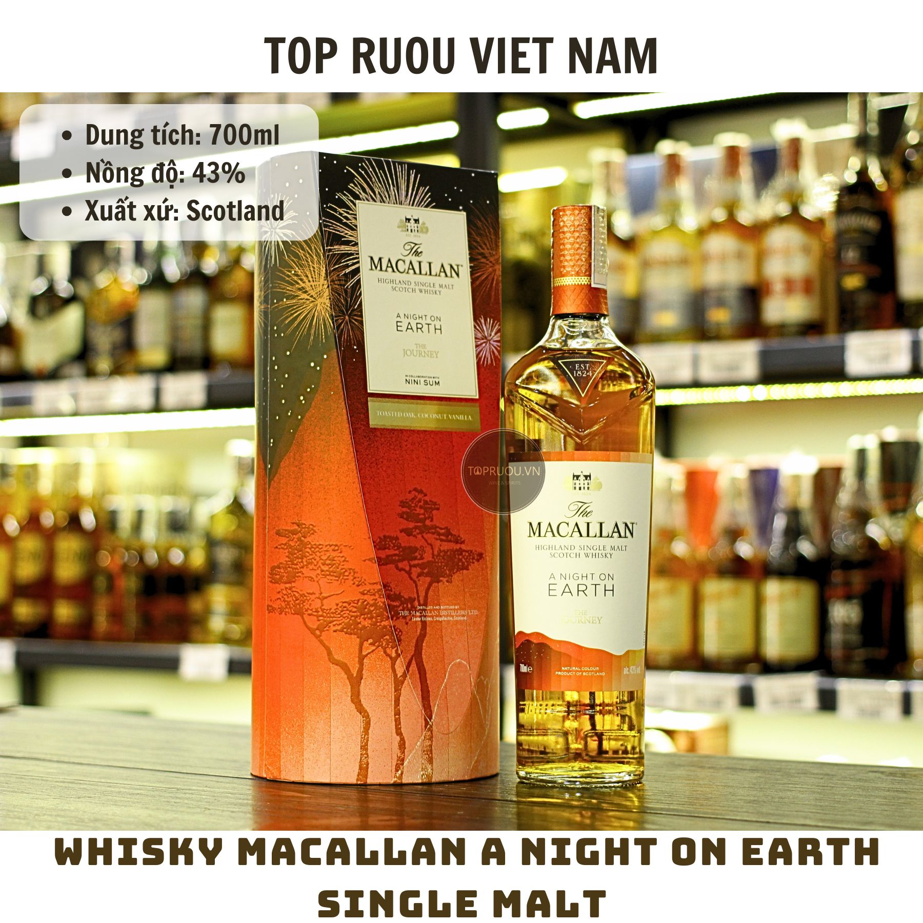 Whisky Macallan A Night On Earth 700ml - 43% - Scotland