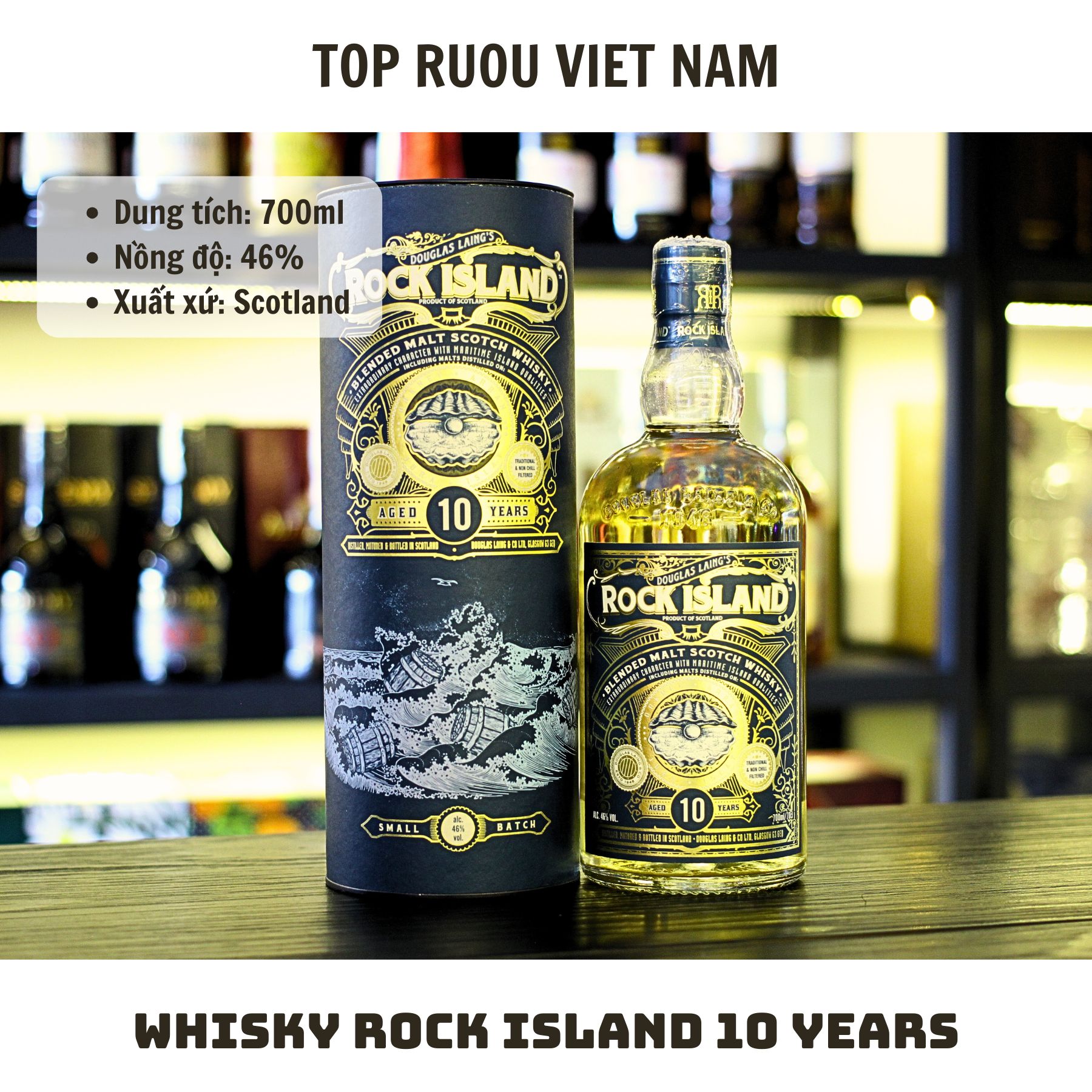 Whisky Rock Island 10 Years 700ml - 46% - Scotland