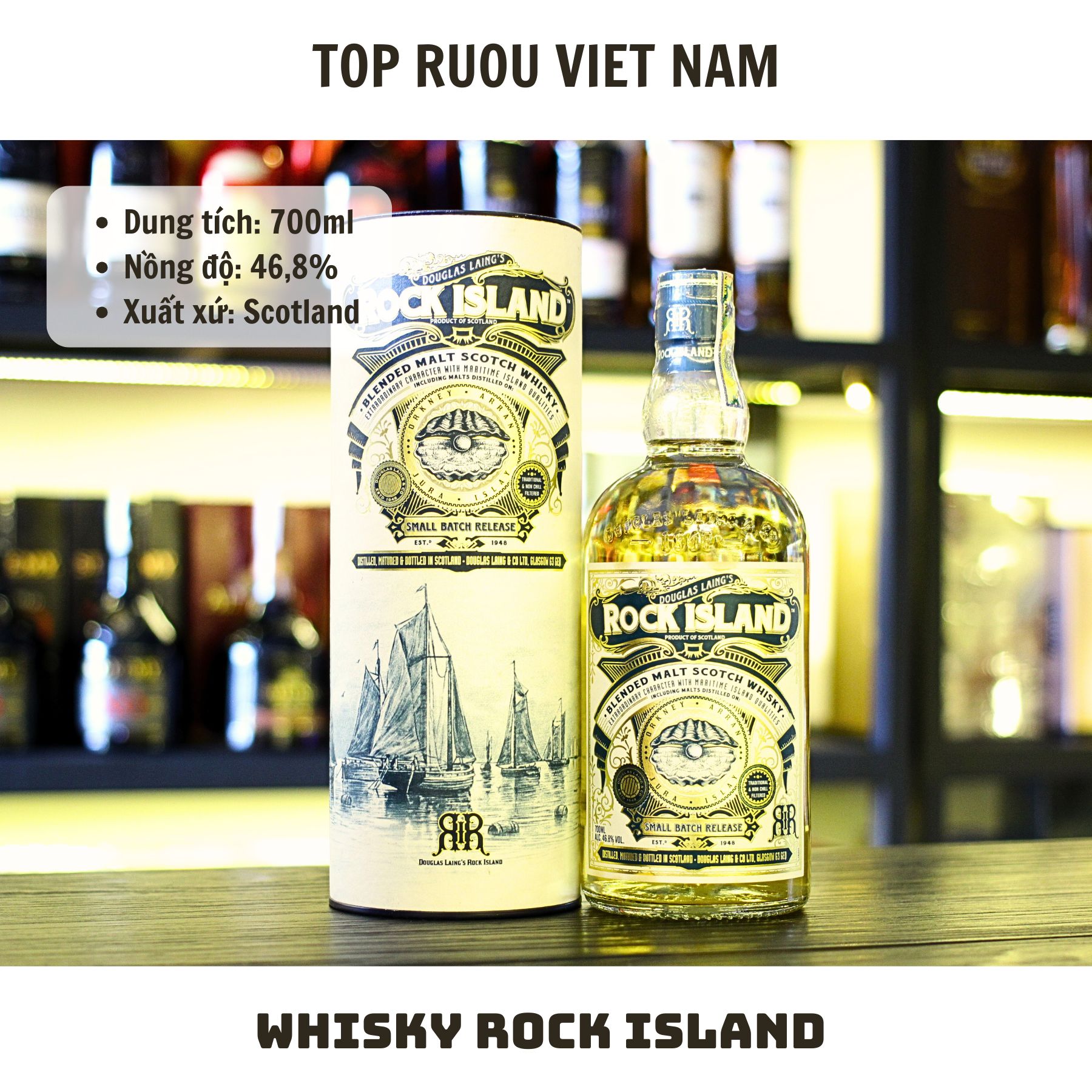 Whisky Rock Island  700ml - 46% - Scotland