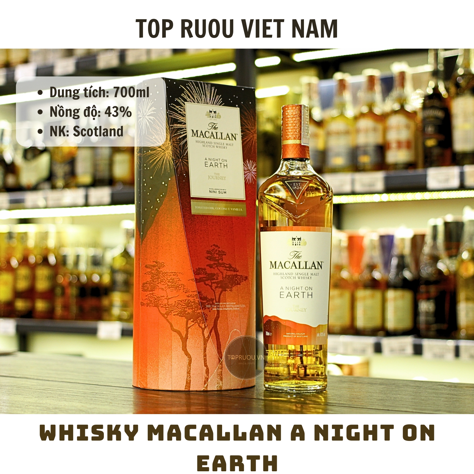 Whisky Macallan A Night On Earth 700ml - 43% - Scotland