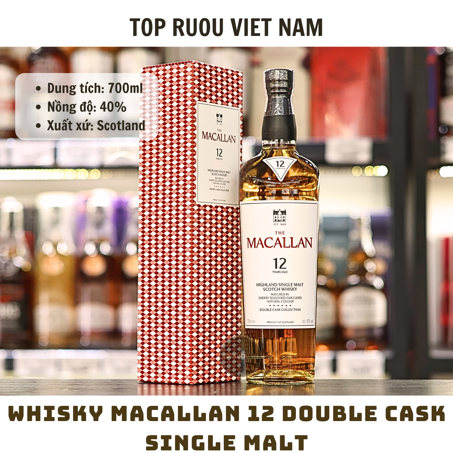 Whisky Macallan 12 Double Cask V25 - 700ml - 40% - Scotland