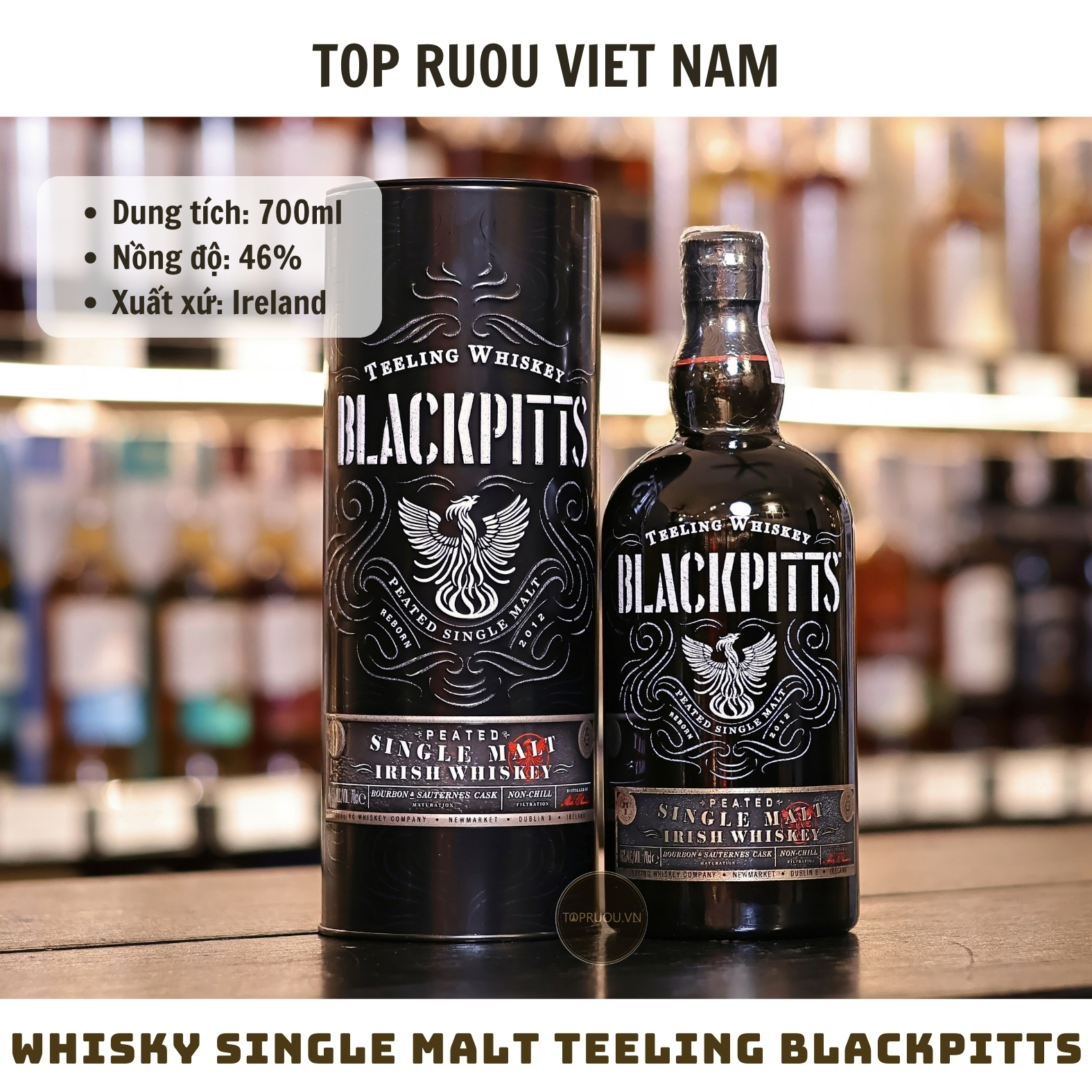 Whisky Teeling Blackpitts Single Malt - 700ml - 46% - Ireland