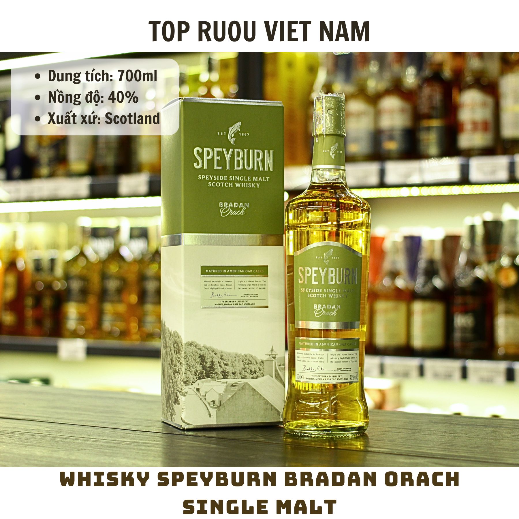 Whisky Speyburn Bradan Orach Single Malt - 700ml - 40% - Scotland