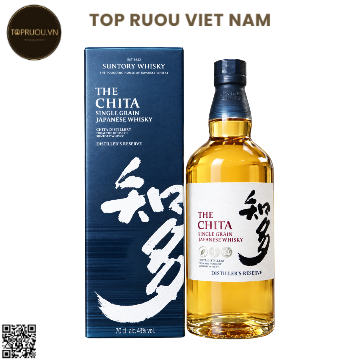 Whisky Suntory The Chita Single Grain - 700ml - 43% - Nhật Bản