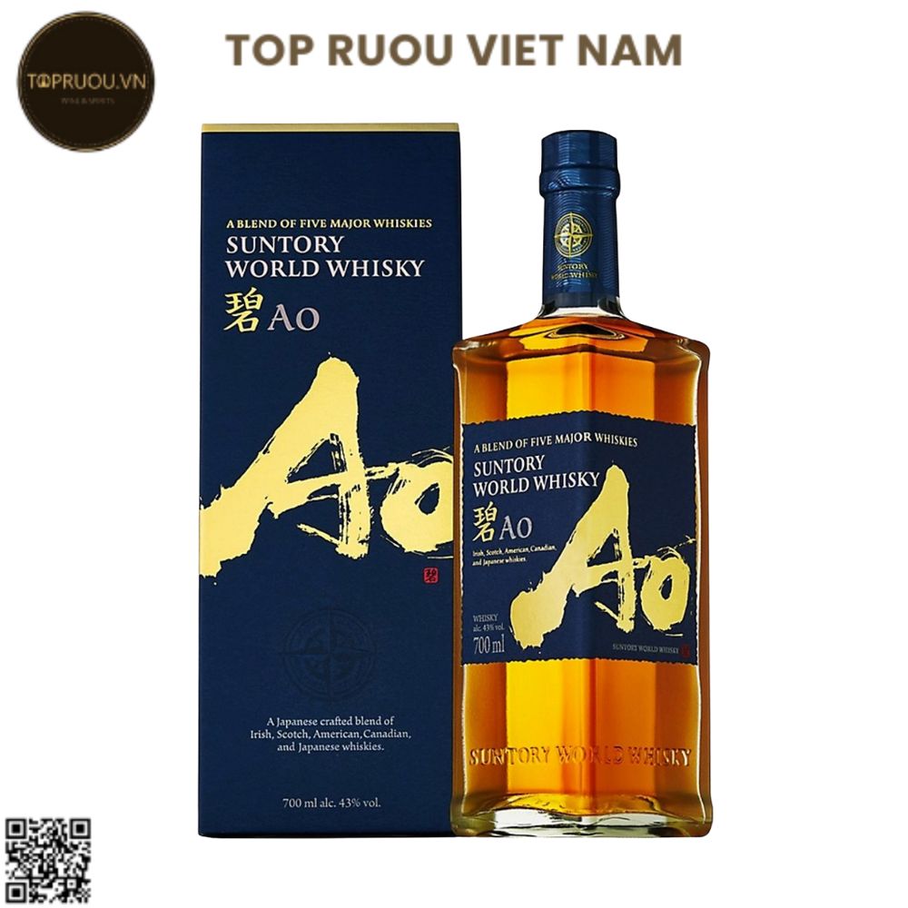 Whisky Suntory World Ao - 700ml - 43% - Nhật Bản