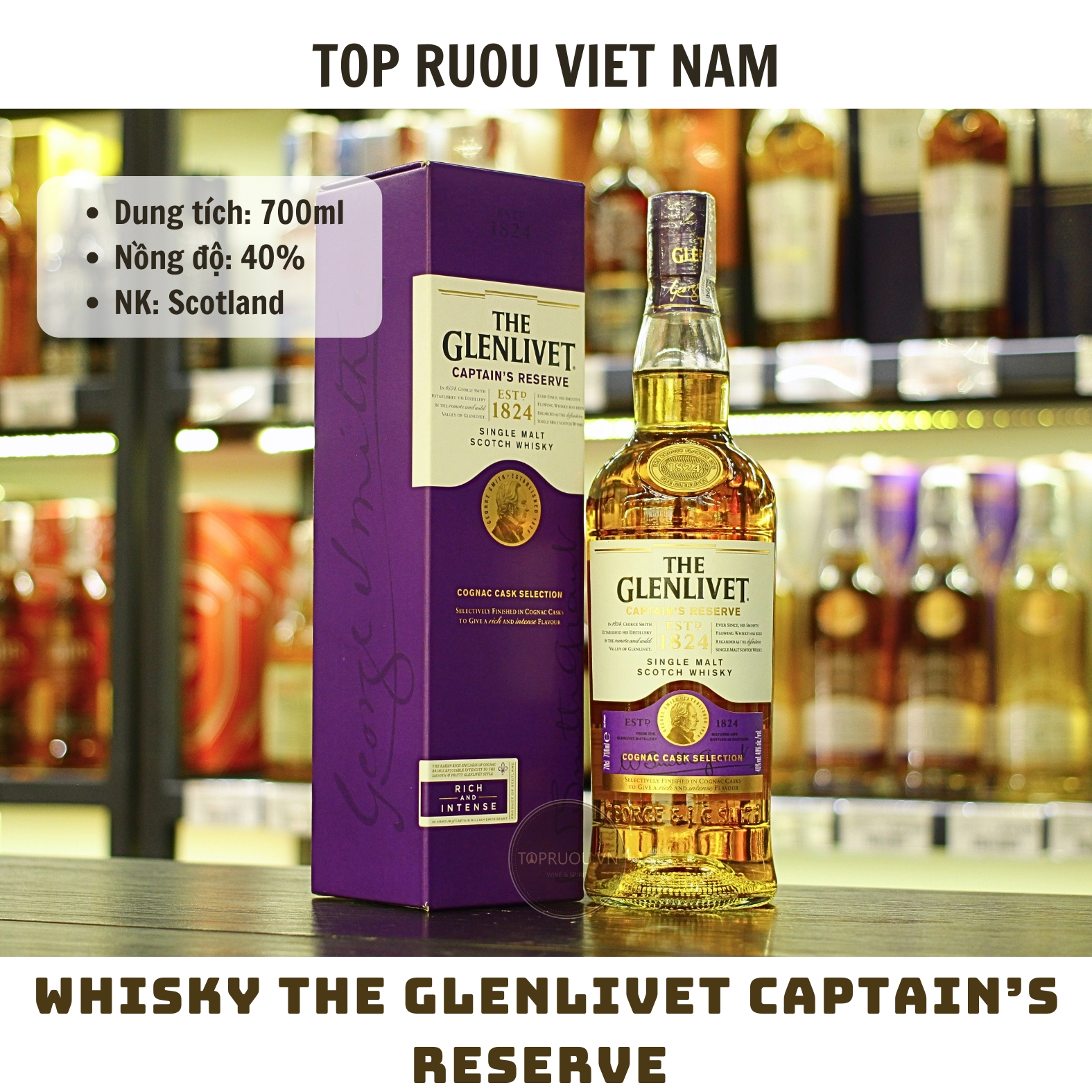 Whisky The Glenlivet Captain’s Reserve - 700ml - 40% - Scotland