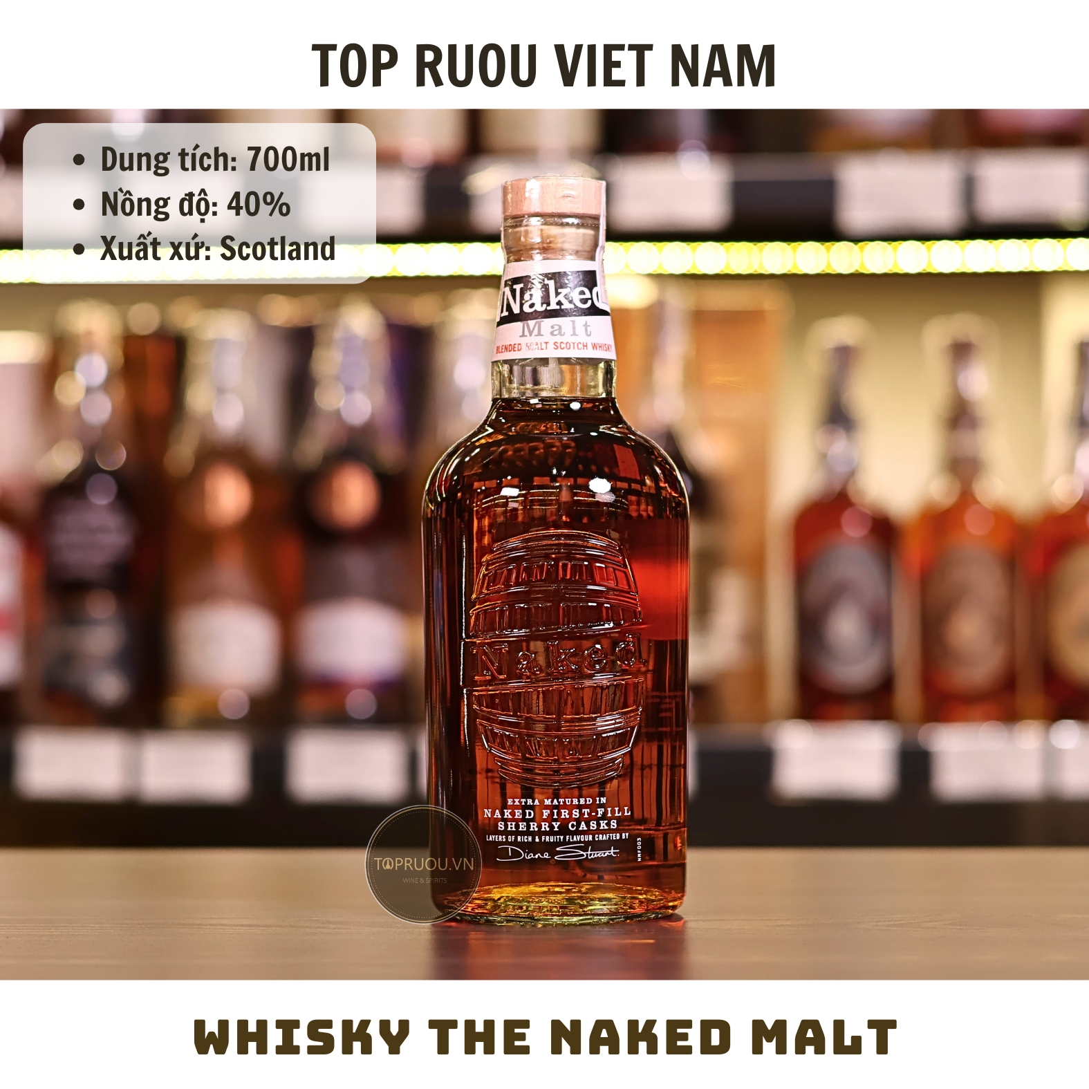 Whisky The Naked Malt - 700ml - 40% - Scotland