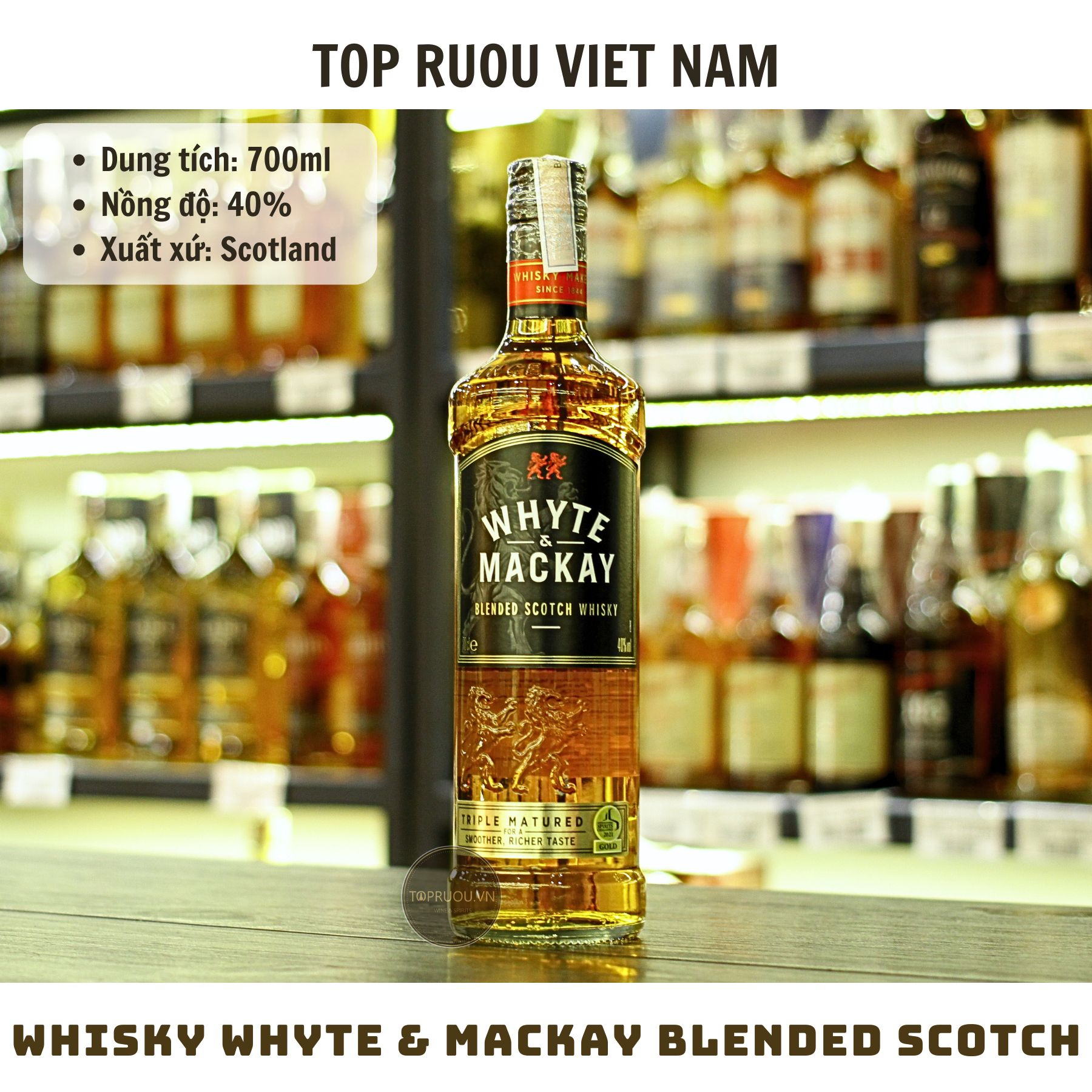 Whisky Whyte & Mackay Triple Matured - 700ml - 40% - Scotland