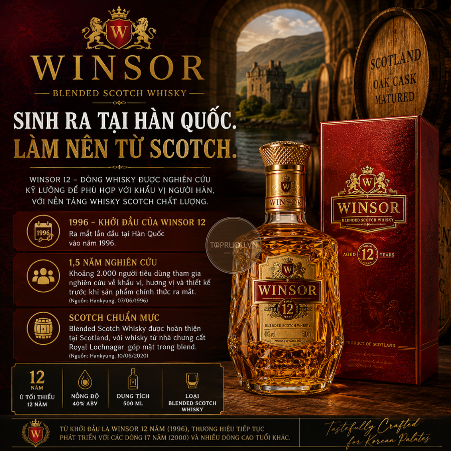 Whisky Windsor 12 Years Blended Scotch - 500ml - 40% - Scotland