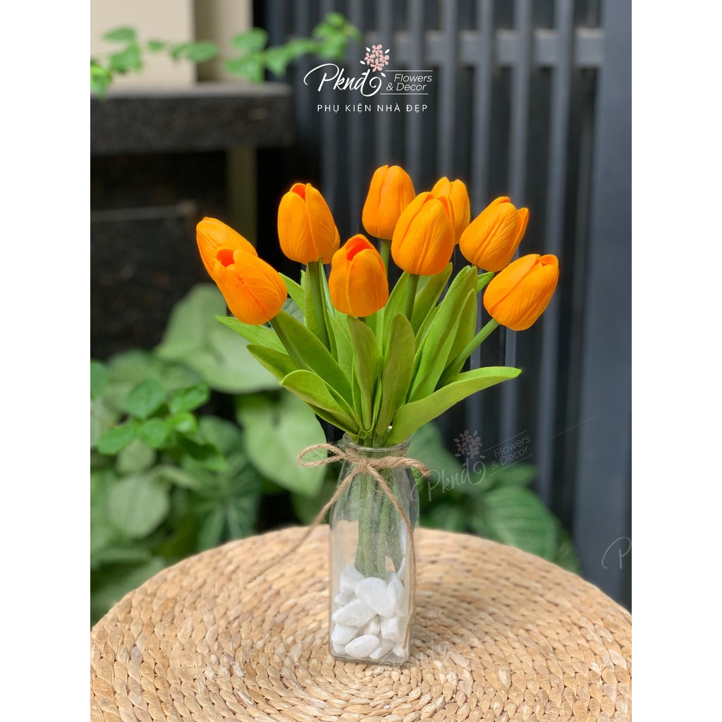 Lọ hoa giả tulip trang trí đẹp PKND FLOWERS & DECOR LH05