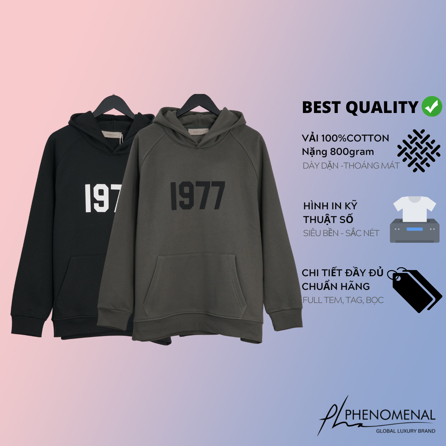 Hoodie Essentials SS22 Logo 1977