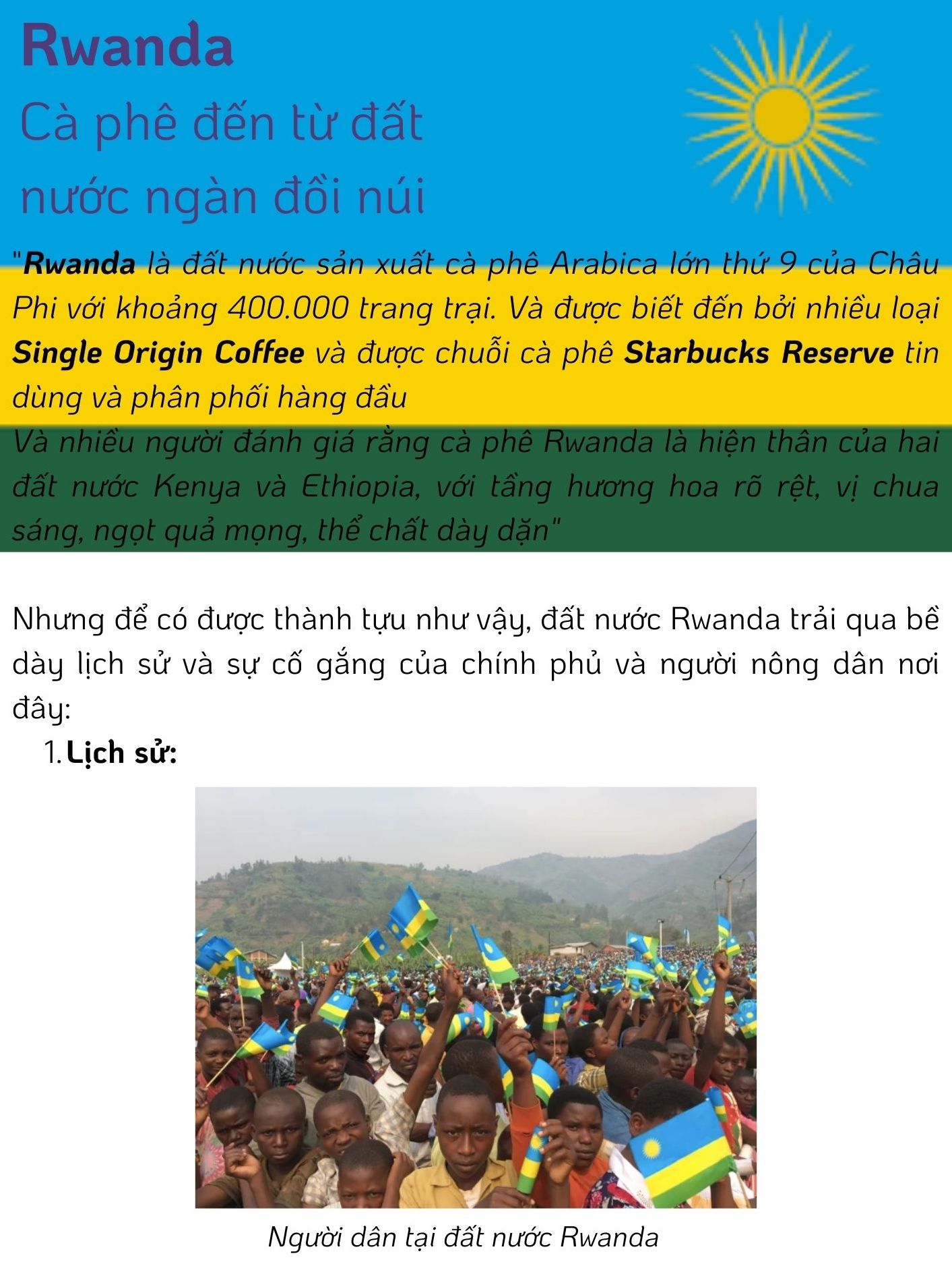 Cà phê tại đất nước Rwanda