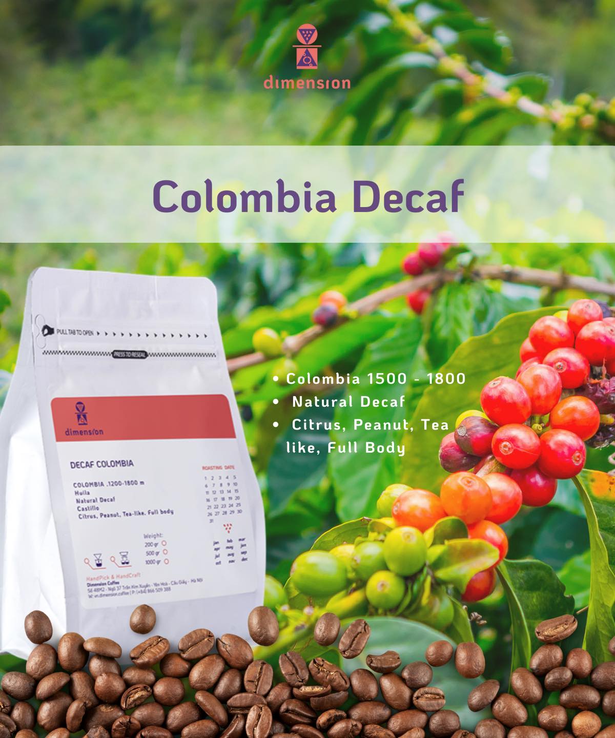 Cà phê Colombia Decaf