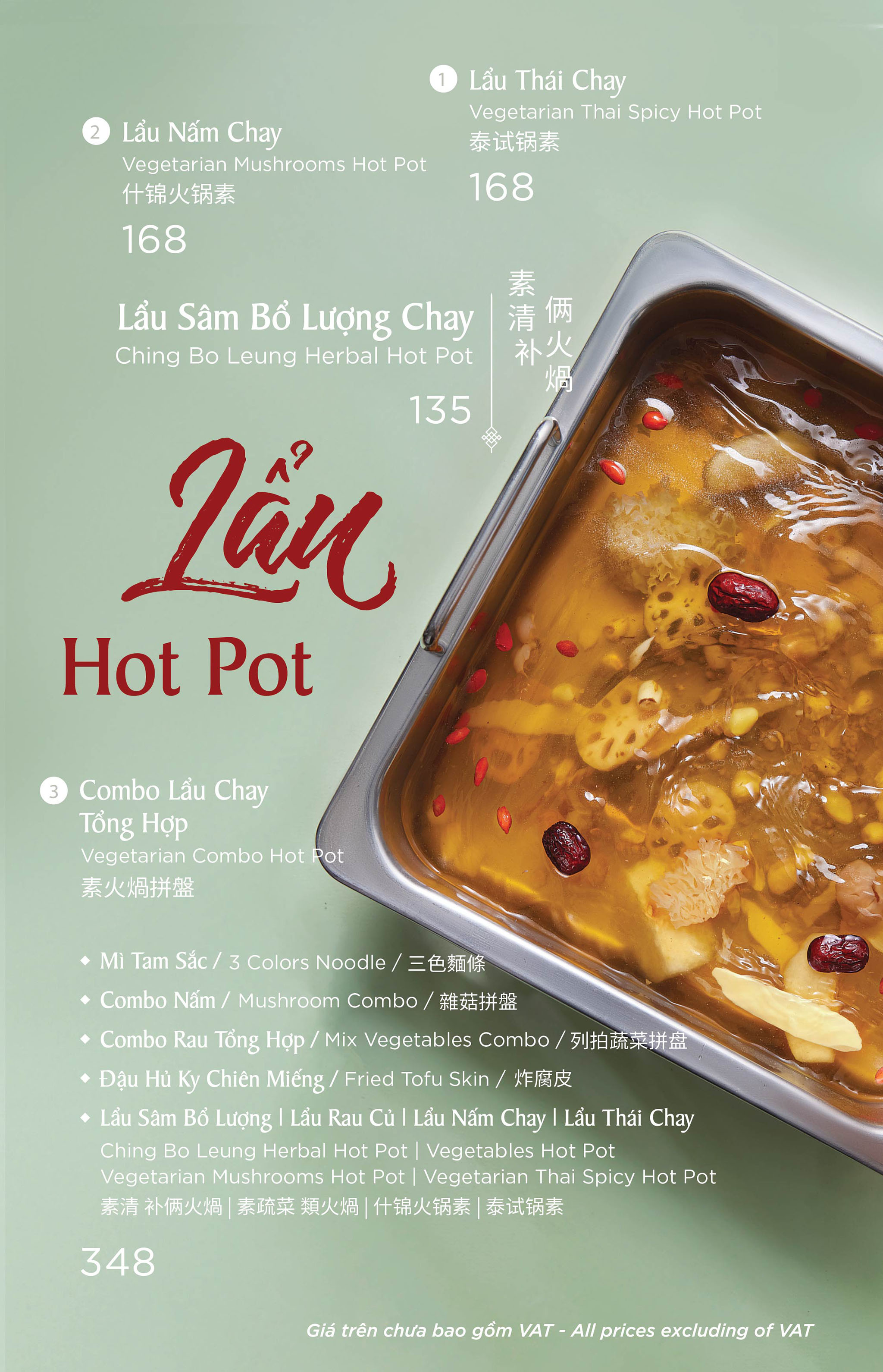 Menu Chay | tanhaivan.com