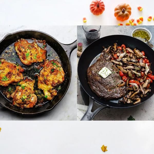 So sánh chảo gang và chảo thép carbon