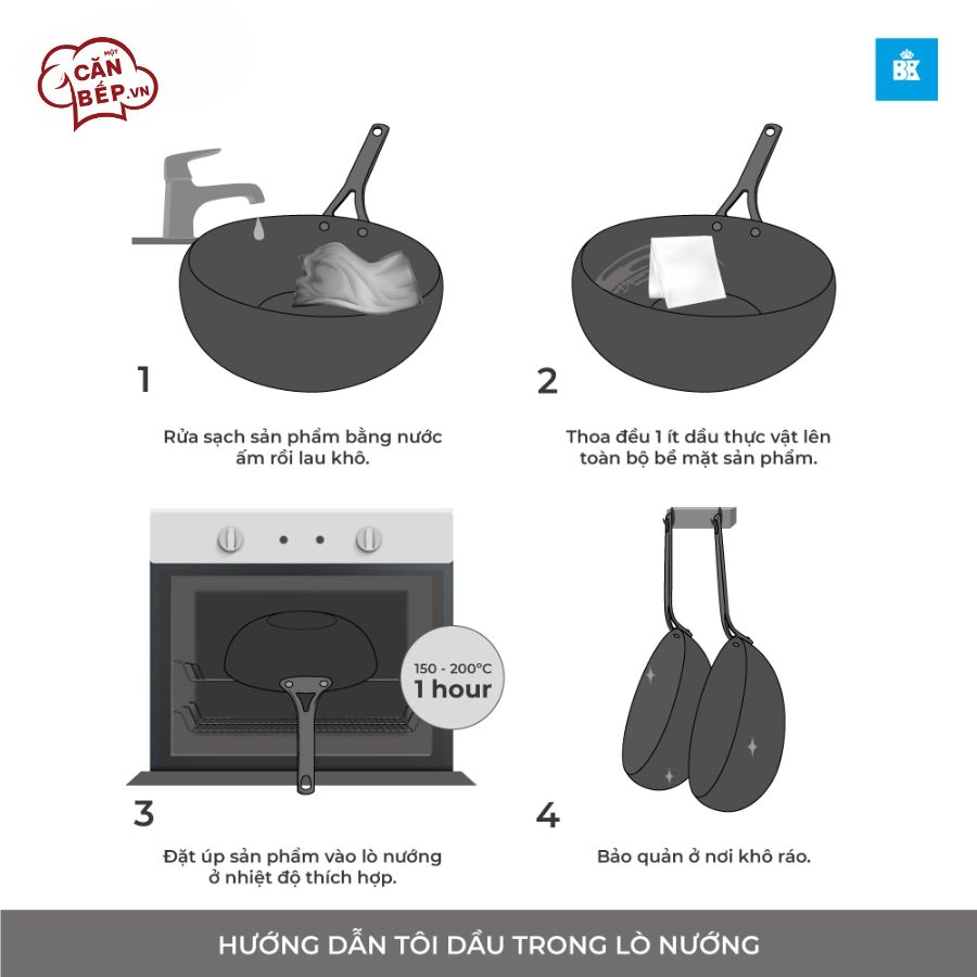 Hướng dẫn tôi dầu chảo trong lò nướng