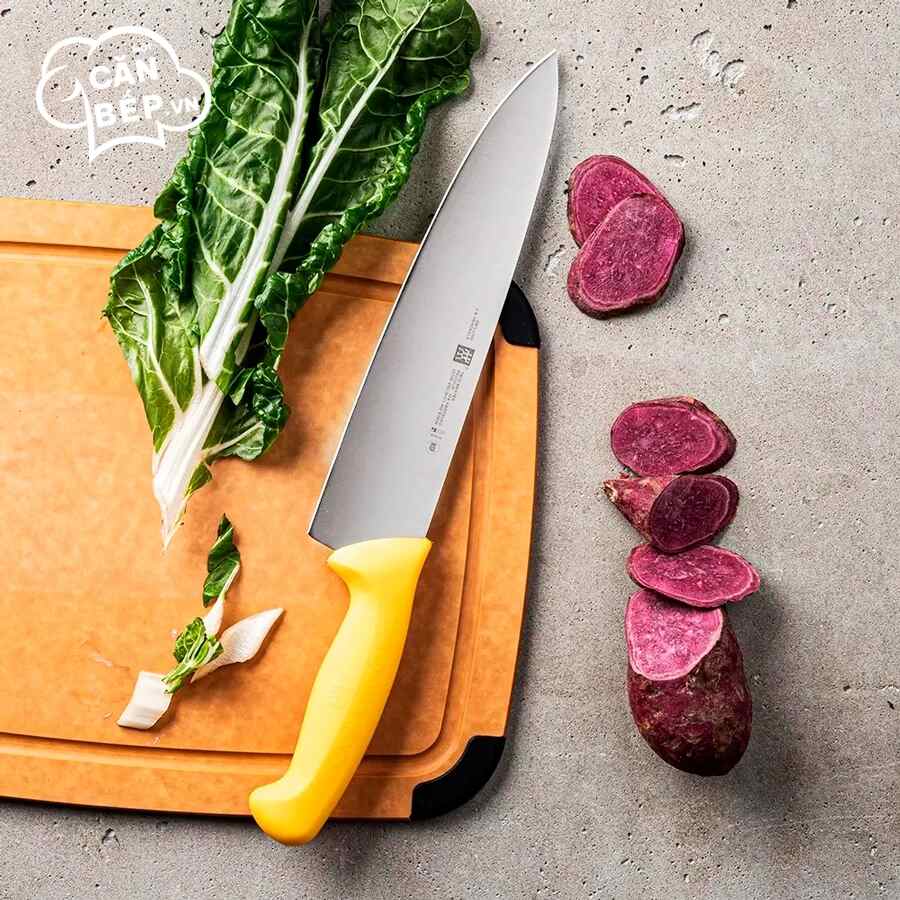 Lưu ý vệ sinh và sử dụng dao Chef Twin Master màu vàng 