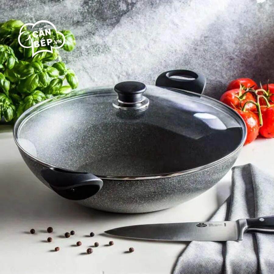 Lưu ý sử dụng Chảo Wok nhôm chống dính nắp kính Ferrara BALLARINI