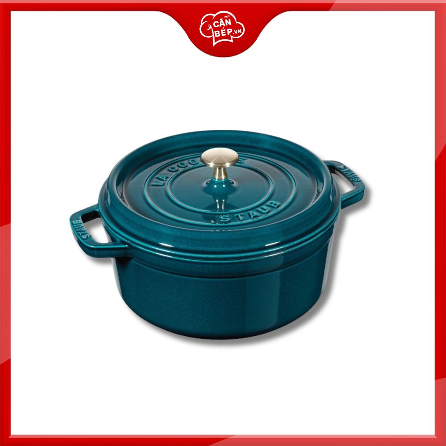 Nồi gang tròn STAUB màu xanh ngọc