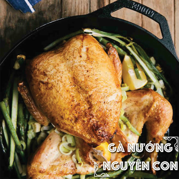 Thành phẩm gà sau khi được nướng chín