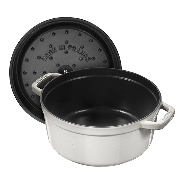 Nồi gang tròn Staub - Màu nấm trắng