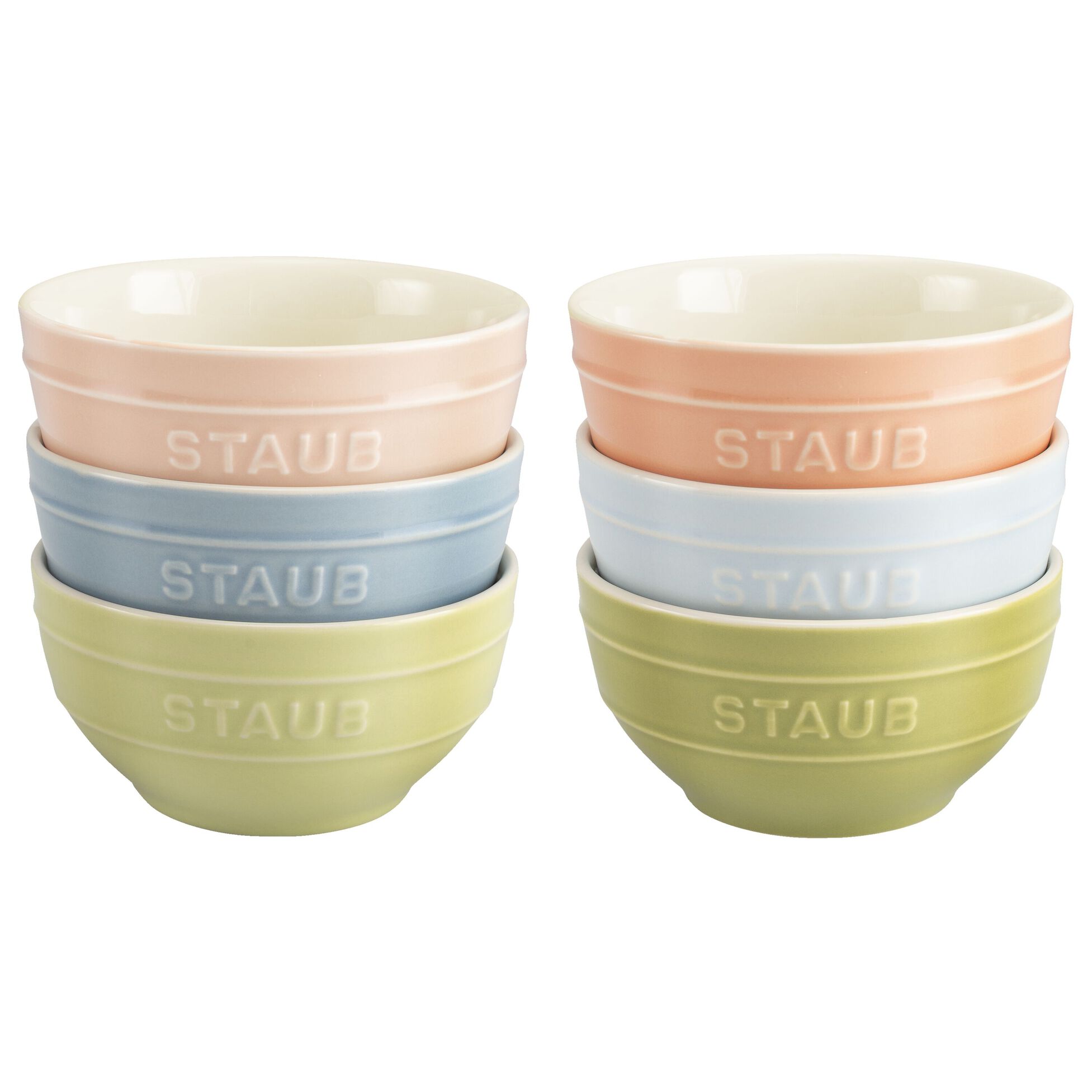 Staub -Bộ tô gốm màu Macaron 6 món - 12cm
